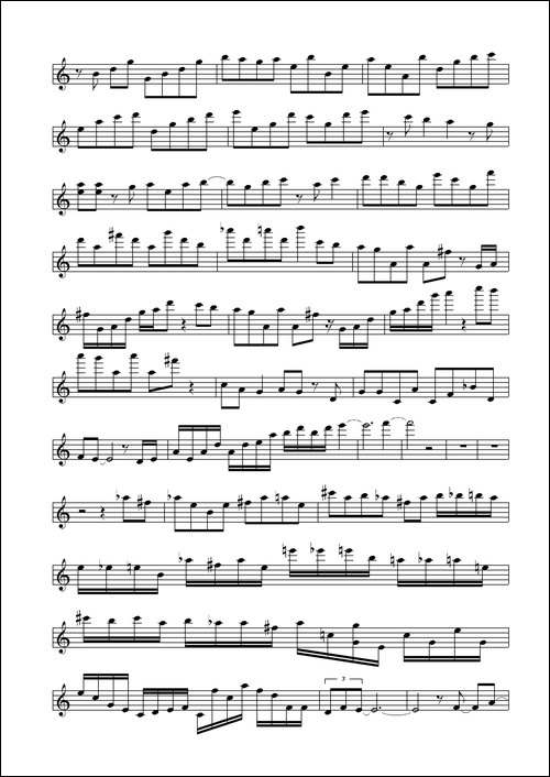 Classical-Gas-小提琴谱-提琴谱