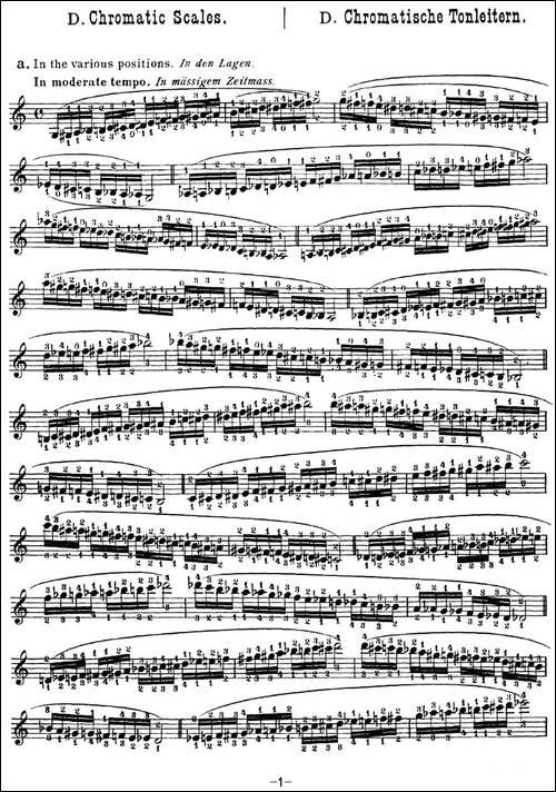 小提琴音阶练习·作品32-Scale-Studie-D-提琴谱