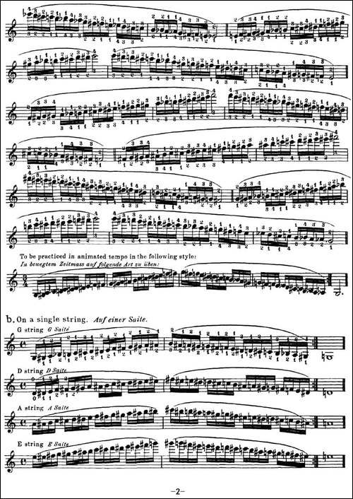 小提琴音阶练习·作品32-Scale-Studie-D-提琴谱