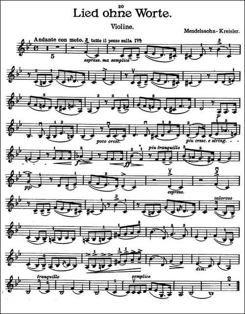 LIED-OHNE-WORTE-提琴谱