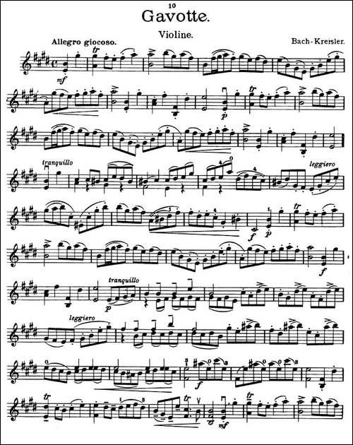 Gavotte-加沃特舞曲-提琴谱