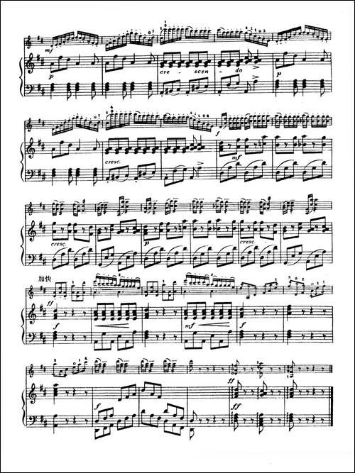 D大调学生协奏曲-塞茨作品第7号-提琴谱