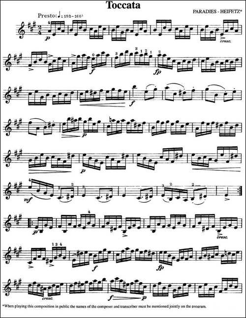 Toccata-提琴谱