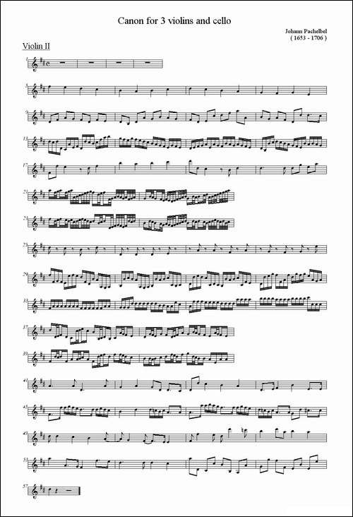 canon-for-3-violins-and-cello-卡农小提琴和大提琴三重奏-提琴谱