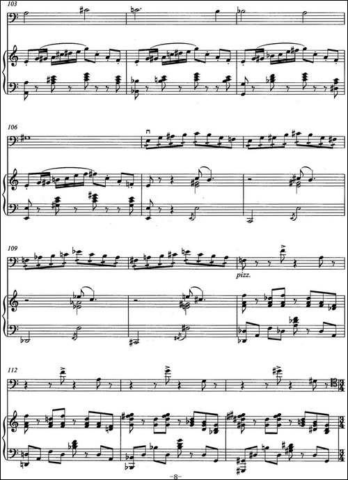 随想曲-低音提琴+钢琴伴奏-提琴谱