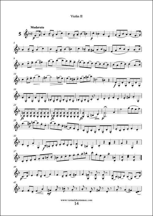 6-Small-Duets-六部小合唱Op.38-Violin-II-第二小提琴分谱-提琴谱