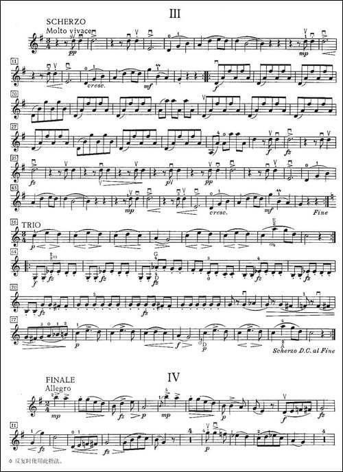 G大调小提琴小奏鸣曲-作品100-Sonatina-G-Major-op.100-提琴谱
