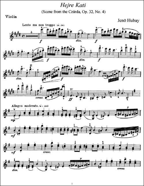 Hejre-Kati-Scene-from-the-Czarda,Op.32,No.4-提琴谱