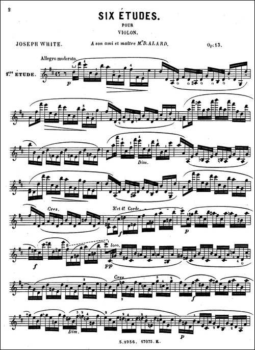 6首高级小提琴练习曲-Op.13-1-提琴谱