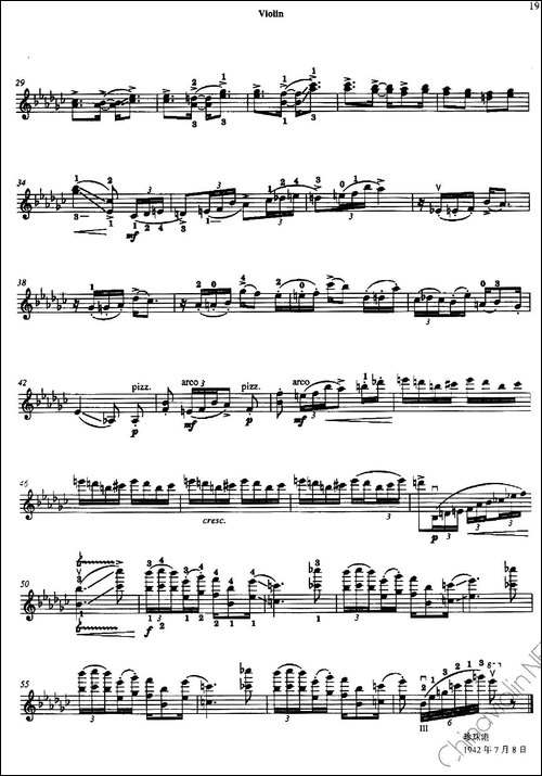 Three-Preludes-for-Piano·Ⅲ-为钢琴而作的三首前奏曲·Ⅲ-提琴谱