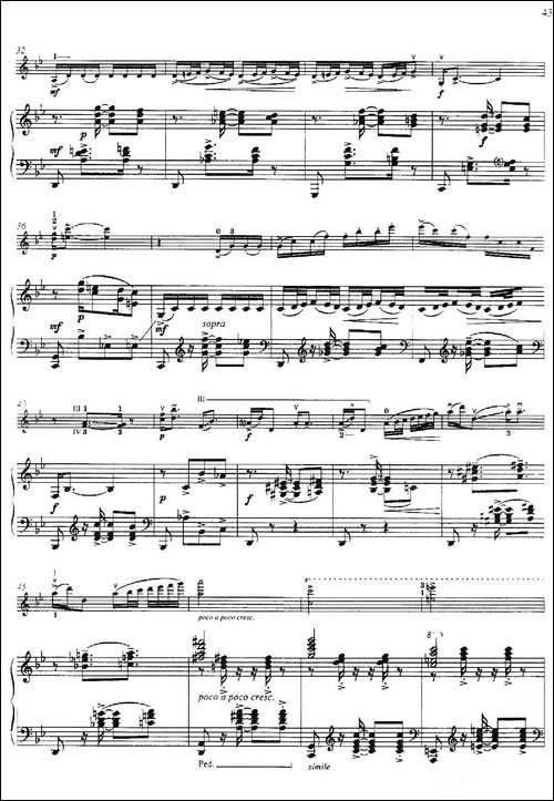 Three-Preludes-for-Piano·Ⅰ-为钢琴而作的三首前奏曲·Ⅰ-小提琴+钢-提琴谱