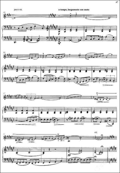 Three-Preludes-for-Piano·Ⅱ-为钢琴而作的三首前奏曲·Ⅱ-小提琴+钢-提琴谱