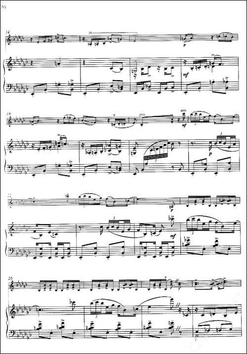 Three-Preludes-for-Piano·Ⅲ-为钢琴而作的三首前奏曲·Ⅲ-小提琴+钢-提琴谱