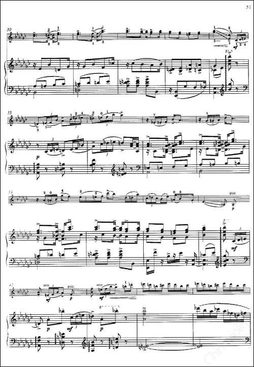 Three-Preludes-for-Piano·Ⅲ-为钢琴而作的三首前奏曲·Ⅲ-小提琴+钢-提琴谱