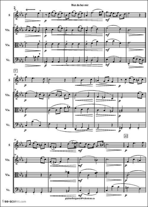 Bist-du-bei-mir-BWV508-提琴谱