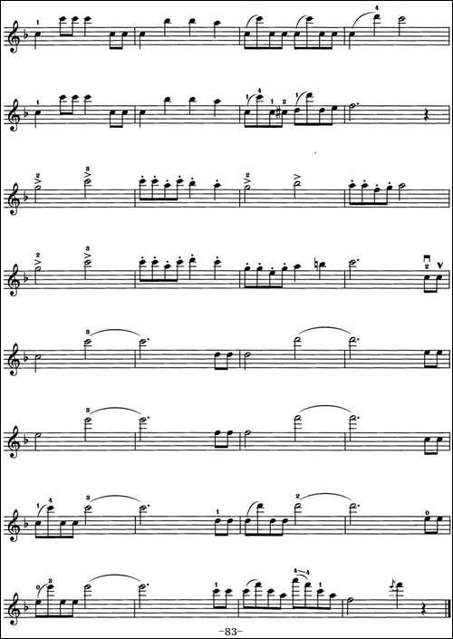 孤独的牧羊人-美国电影《音乐之声》插曲之四-提琴谱