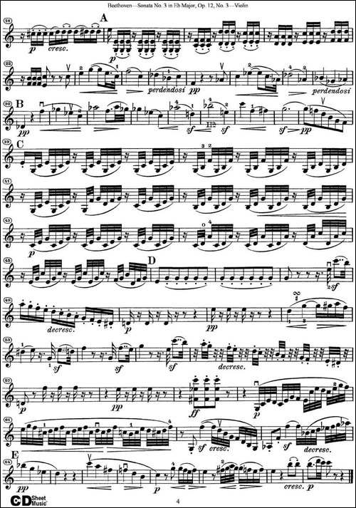 Violin-Sonata-No.3-in-Eb-Major-Op.12-No.3-提琴谱
