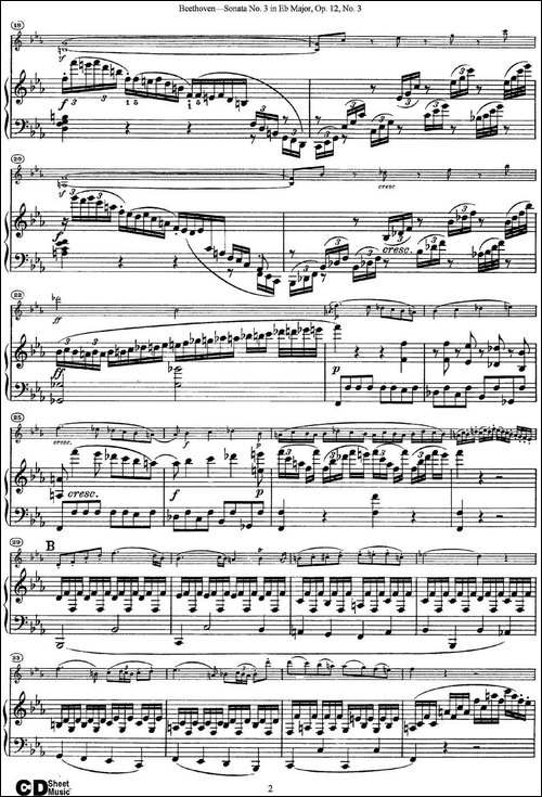 Violin-Sonata-No.3-in-Eb-Major-Op.12-No.3-小提琴+钢琴伴奏-提琴谱