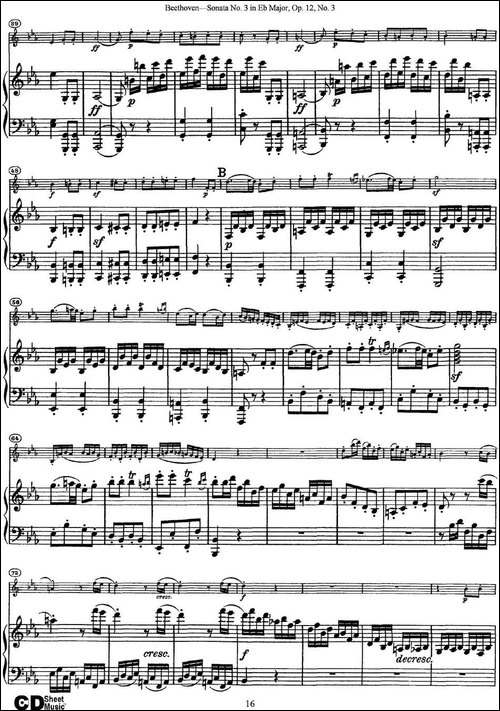 Violin-Sonata-No.3-in-Eb-Major-Op.12-No.3-小提琴+钢琴伴奏-提琴谱