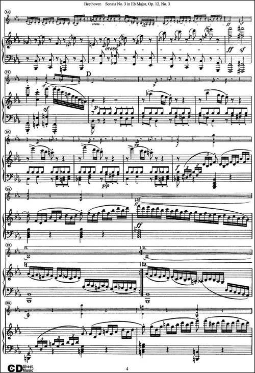 Violin-Sonata-No.3-in-Eb-Major-Op.12-No.3-小提琴+钢琴伴奏-提琴谱