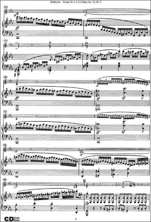 Violin-Sonata-No.3-in-Eb-Major-Op.12-No.3-小提琴+钢琴伴奏-提琴谱