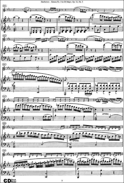 Violin-Sonata-No.3-in-Eb-Major-Op.12-No.3-小提琴+钢琴伴奏-提琴谱