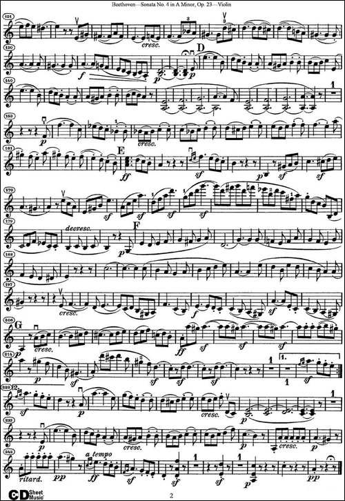 Violin-Sonata-No.4-in-A-Minor-Op.23-提琴谱