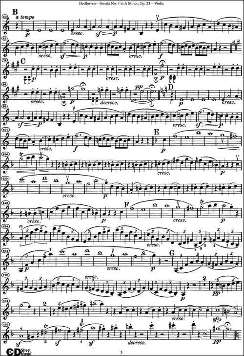 Violin-Sonata-No.4-in-A-Minor-Op.23-提琴谱