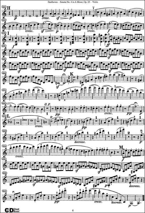 Violin-Sonata-No.4-in-A-Minor-Op.23-提琴谱