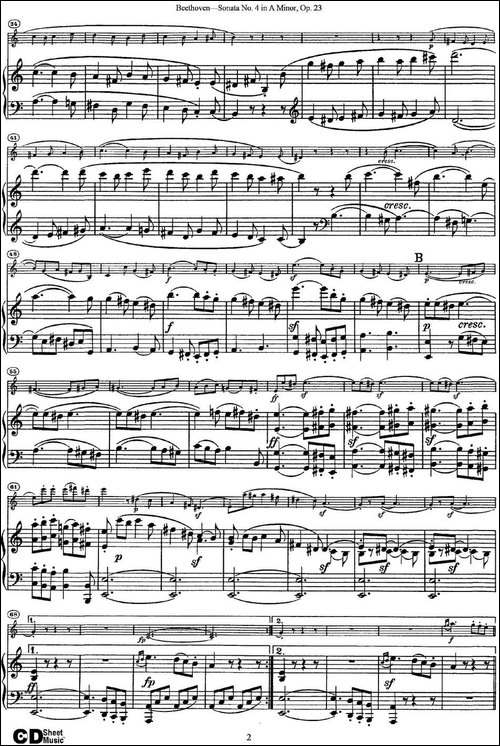 Violin-Sonata-No.4-in-A-Minor-Op.23-小提琴+钢琴伴奏-提琴谱