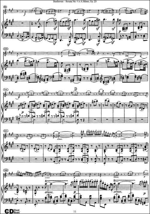Violin-Sonata-No.4-in-A-Minor-Op.23-小提琴+钢琴伴奏-提琴谱