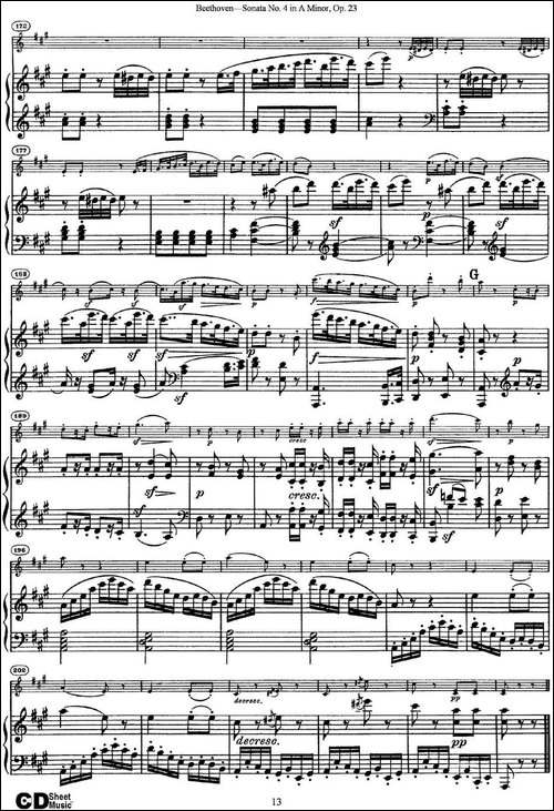 Violin-Sonata-No.4-in-A-Minor-Op.23-小提琴+钢琴伴奏-提琴谱