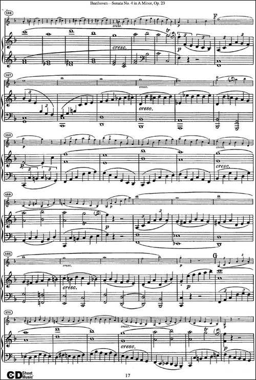 Violin-Sonata-No.4-in-A-Minor-Op.23-小提琴+钢琴伴奏-提琴谱