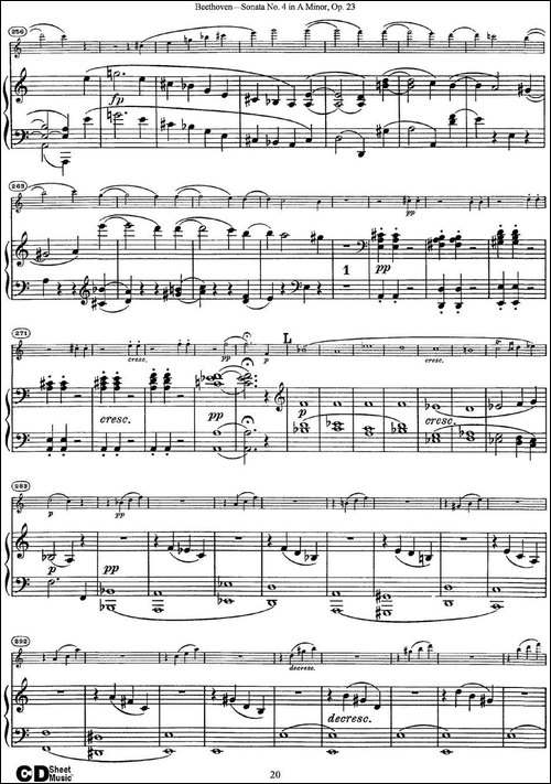 Violin-Sonata-No.4-in-A-Minor-Op.23-小提琴+钢琴伴奏-提琴谱