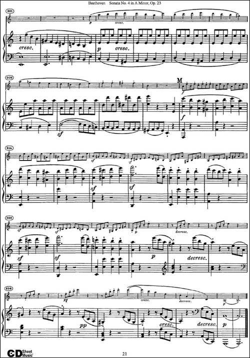 Violin-Sonata-No.4-in-A-Minor-Op.23-小提琴+钢琴伴奏-提琴谱