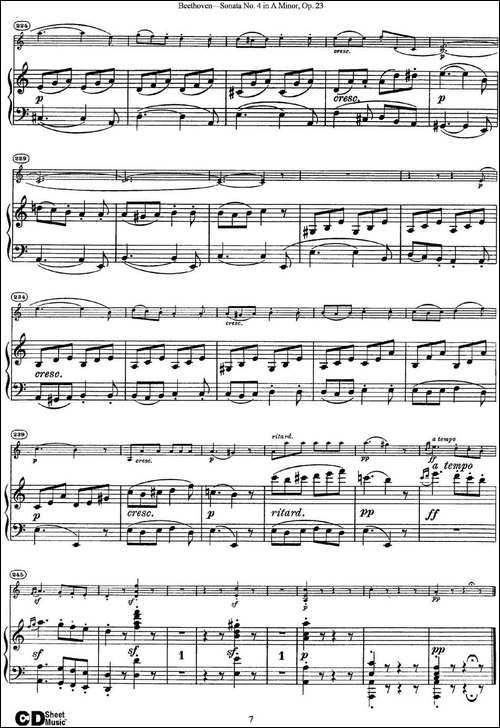Violin-Sonata-No.4-in-A-Minor-Op.23-小提琴+钢琴伴奏-提琴谱