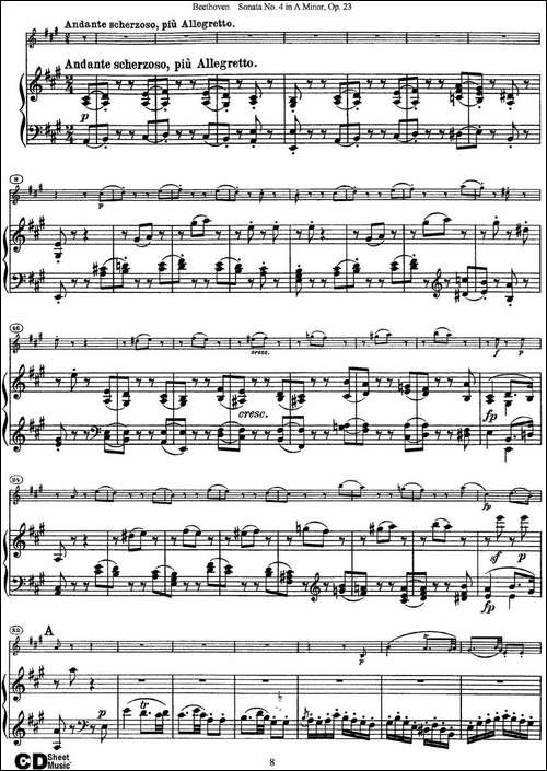 Violin-Sonata-No.4-in-A-Minor-Op.23-小提琴+钢琴伴奏-提琴谱