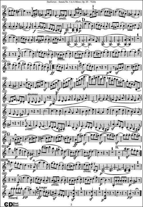 Violin-Sonata-No.4-in-A-Minor-Op.23-提琴谱