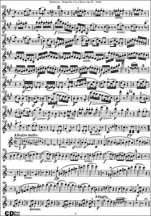Violin-Sonata-No.4-in-A-Minor-Op.23-提琴谱