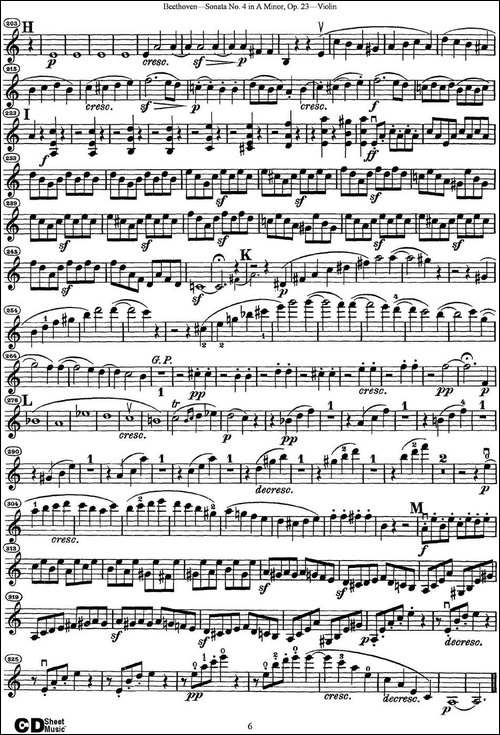 Violin-Sonata-No.4-in-A-Minor-Op.23-提琴谱