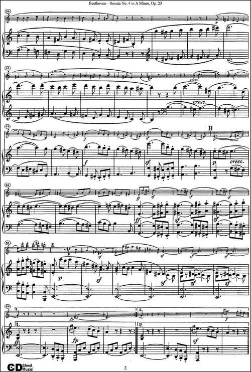 Violin-Sonata-No.4-in-A-Minor-Op.23-小提琴+钢琴伴奏-提琴谱