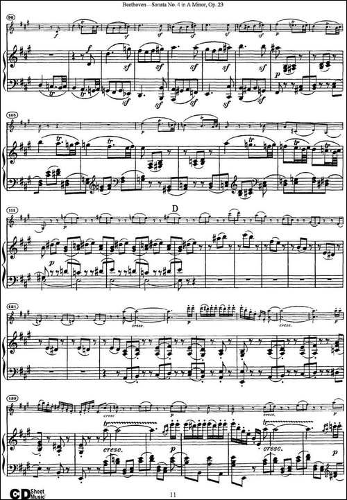 Violin-Sonata-No.4-in-A-Minor-Op.23-小提琴+钢琴伴奏-提琴谱