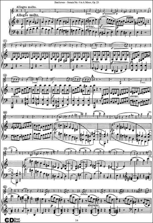 Violin-Sonata-No.4-in-A-Minor-Op.23-小提琴+钢琴伴奏-提琴谱