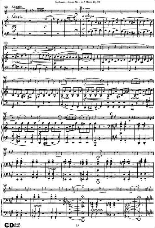 Violin-Sonata-No.4-in-A-Minor-Op.23-小提琴+钢琴伴奏-提琴谱