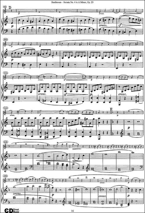 Violin-Sonata-No.4-in-A-Minor-Op.23-小提琴+钢琴伴奏-提琴谱