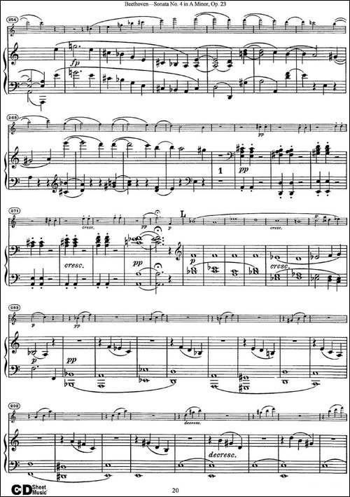 Violin-Sonata-No.4-in-A-Minor-Op.23-小提琴+钢琴伴奏-提琴谱