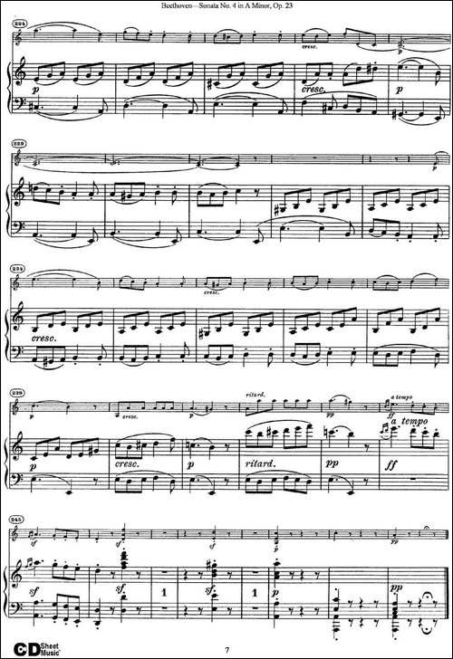 Violin-Sonata-No.4-in-A-Minor-Op.23-小提琴+钢琴伴奏-提琴谱
