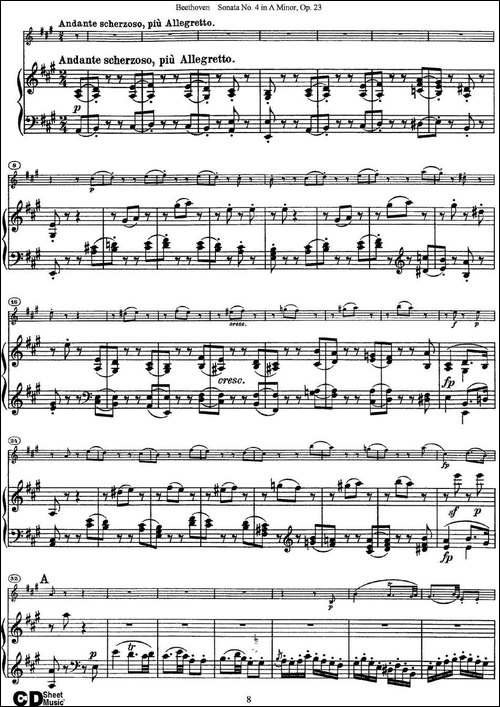 Violin-Sonata-No.4-in-A-Minor-Op.23-小提琴+钢琴伴奏-提琴谱