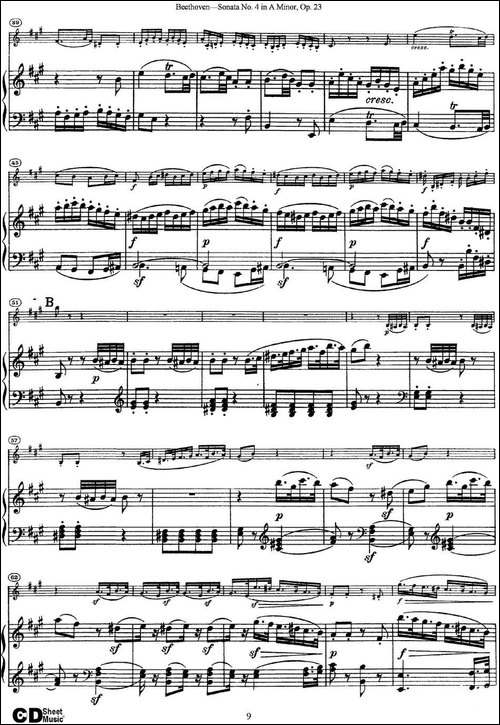 Violin-Sonata-No.4-in-A-Minor-Op.23-小提琴+钢琴伴奏-提琴谱
