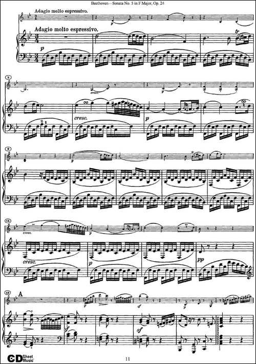 Violin-Sonata-No.5-in-F-Major-Op.24-小提琴+钢琴伴奏-提琴谱